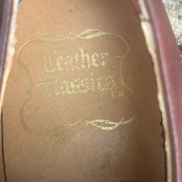 NWT Vintage Leather Classics Brown Leather Slip On Loafers Sz 8.5 D USA Made G7 main image 12